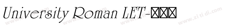University Roman LET字体转换